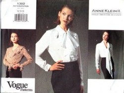 1302 ANNE KLEIN II LONG SLEEVE COLLAR BLOUSE PATTERN 6-10 UNCUT